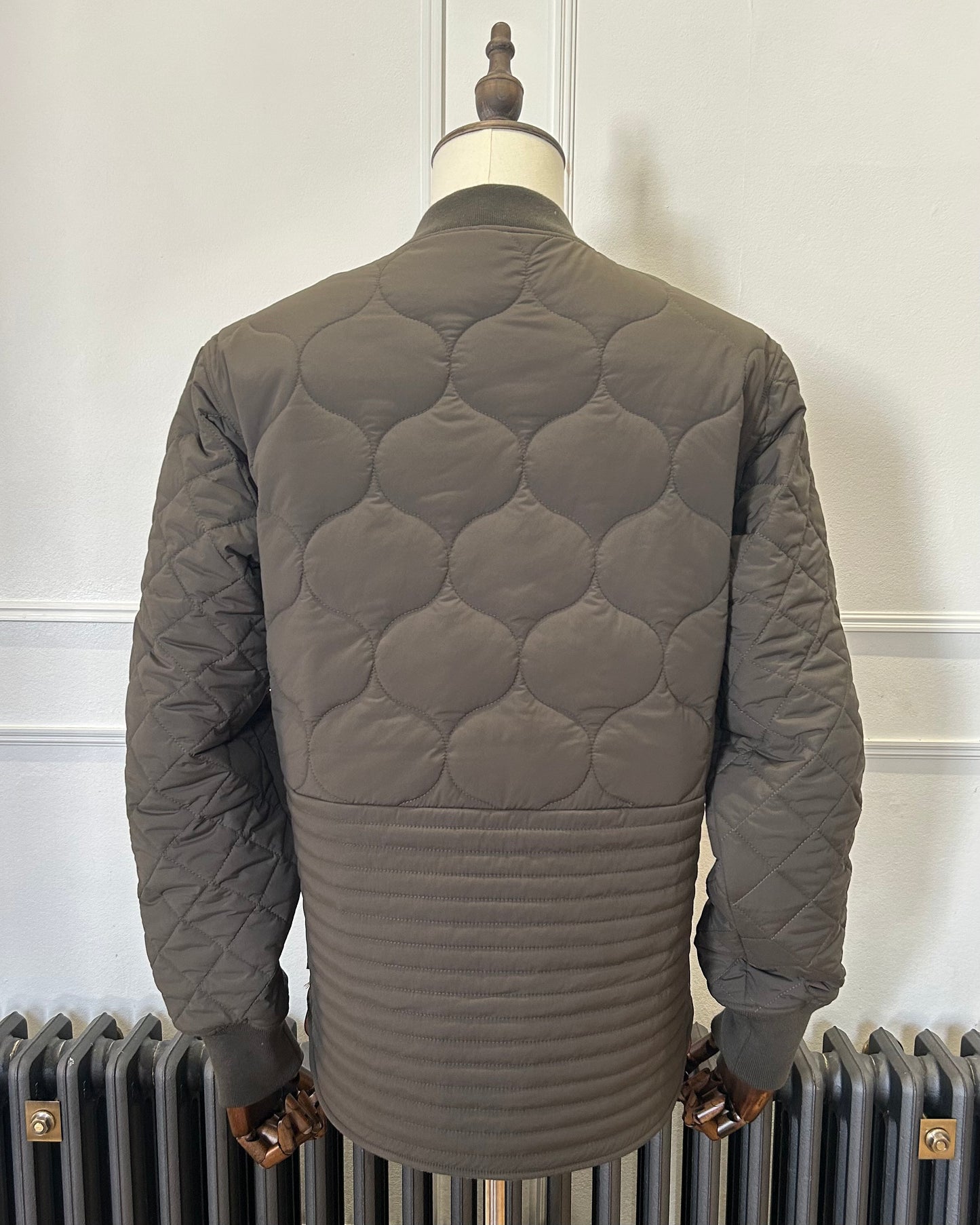 Supermoon Field Liner quilted nylon jacket, product image 2. Showing back view 