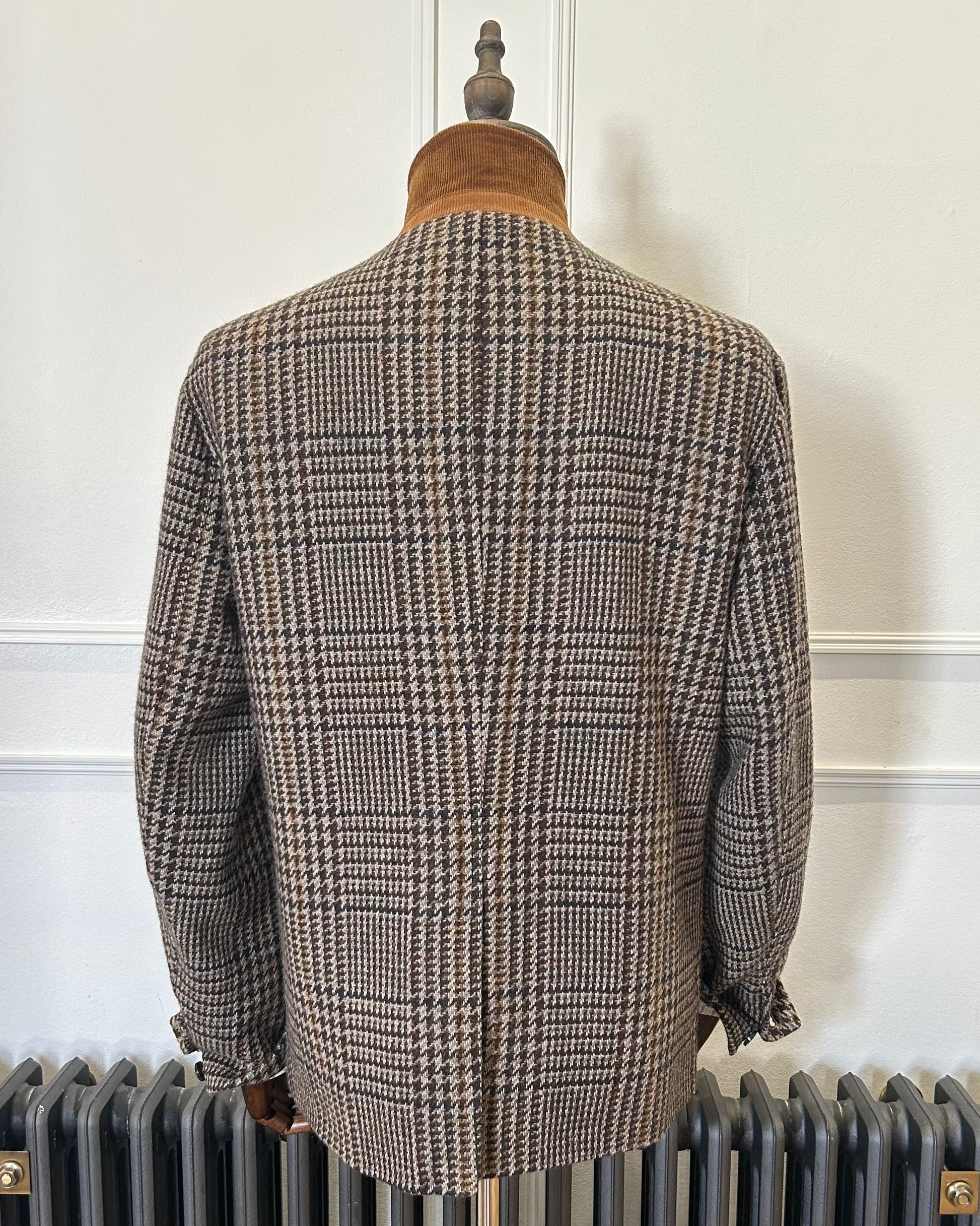 Supermoon Sack Jacket sports jacket in wool blend  check, product image 3. Showing back view 